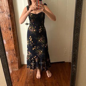 Reformation Nikita Floral Navy